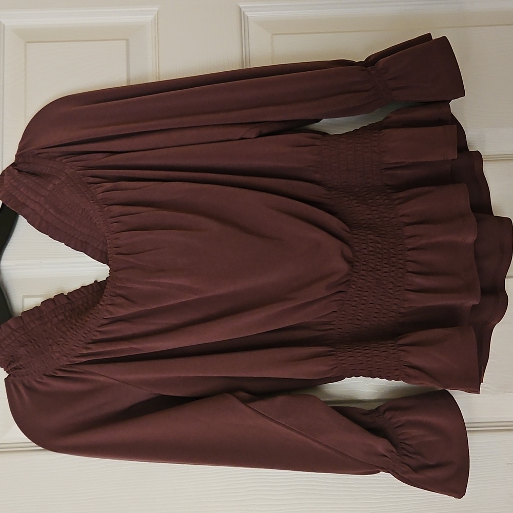Large Express Elegant  Maroon Two Piece Set Outfit - Picture 3 of 9